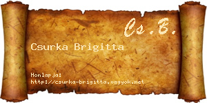 Csurka Brigitta névjegykártya